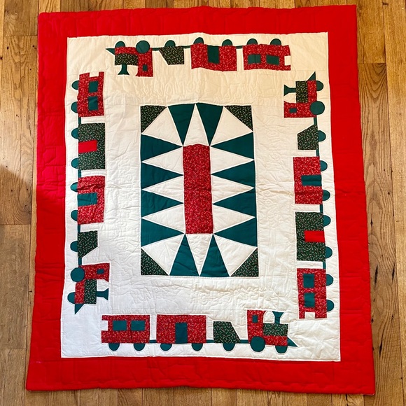 {vintage} holiday quilt